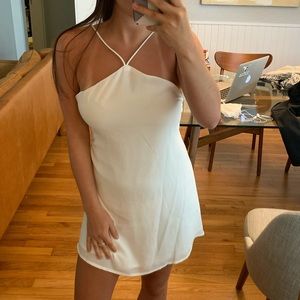 White mini dress